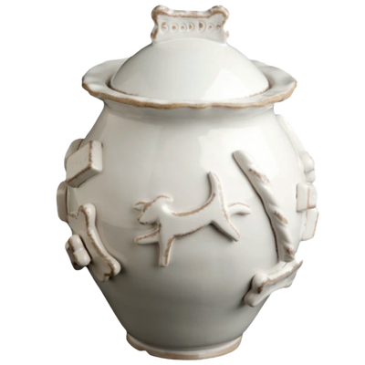 DOG-TREAT-JAR-CERAMIC-FRENCH-WHITE